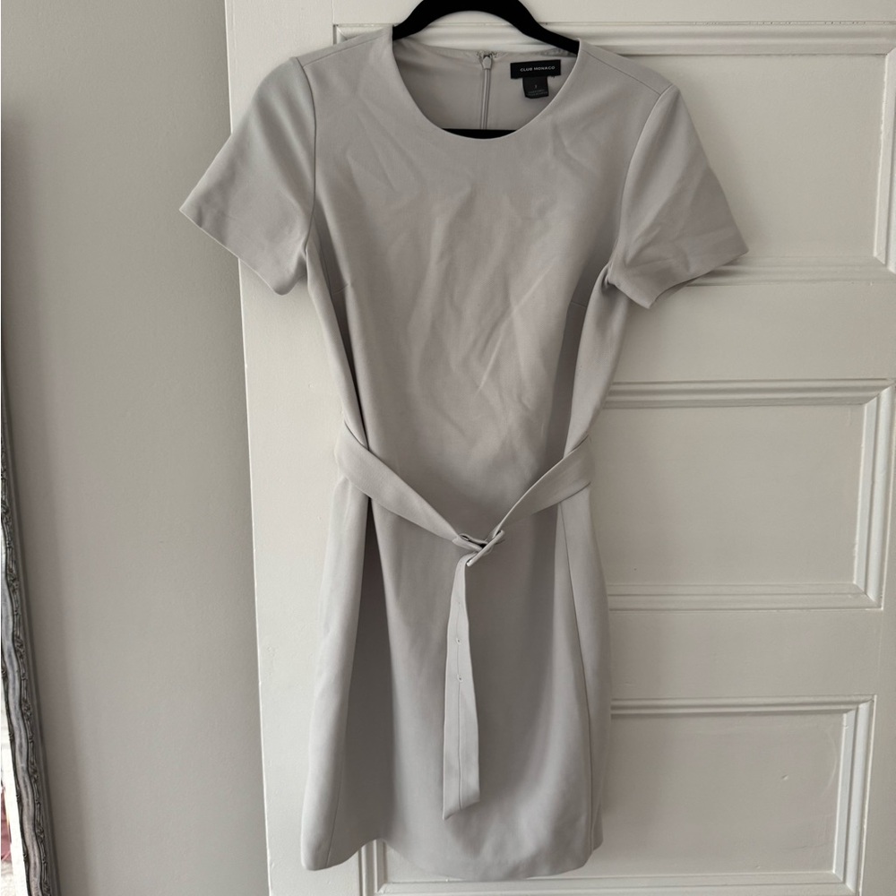 Club Monaco Belted Tailored Mini Dress